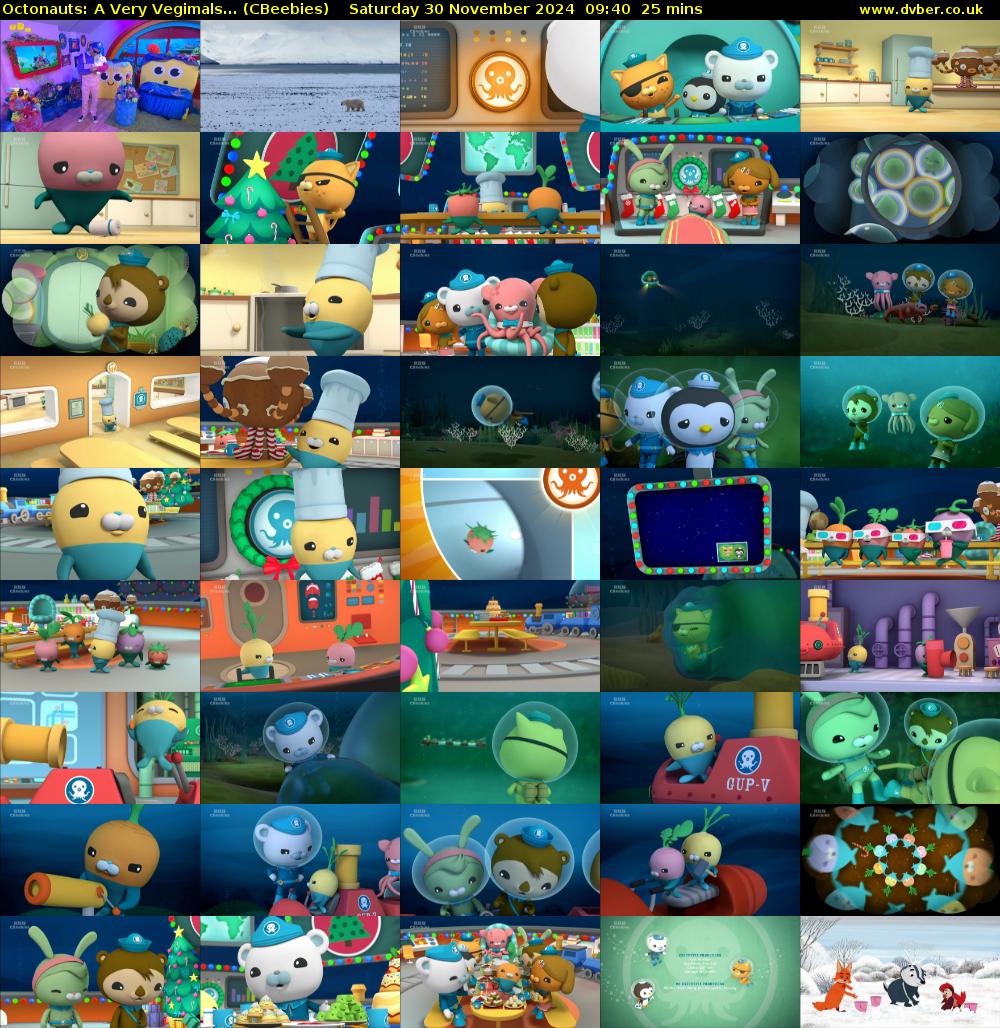 Octonauts: A Very Vegimals... (CBeebies) Saturday 30 November 2024 09:40 - 10:05