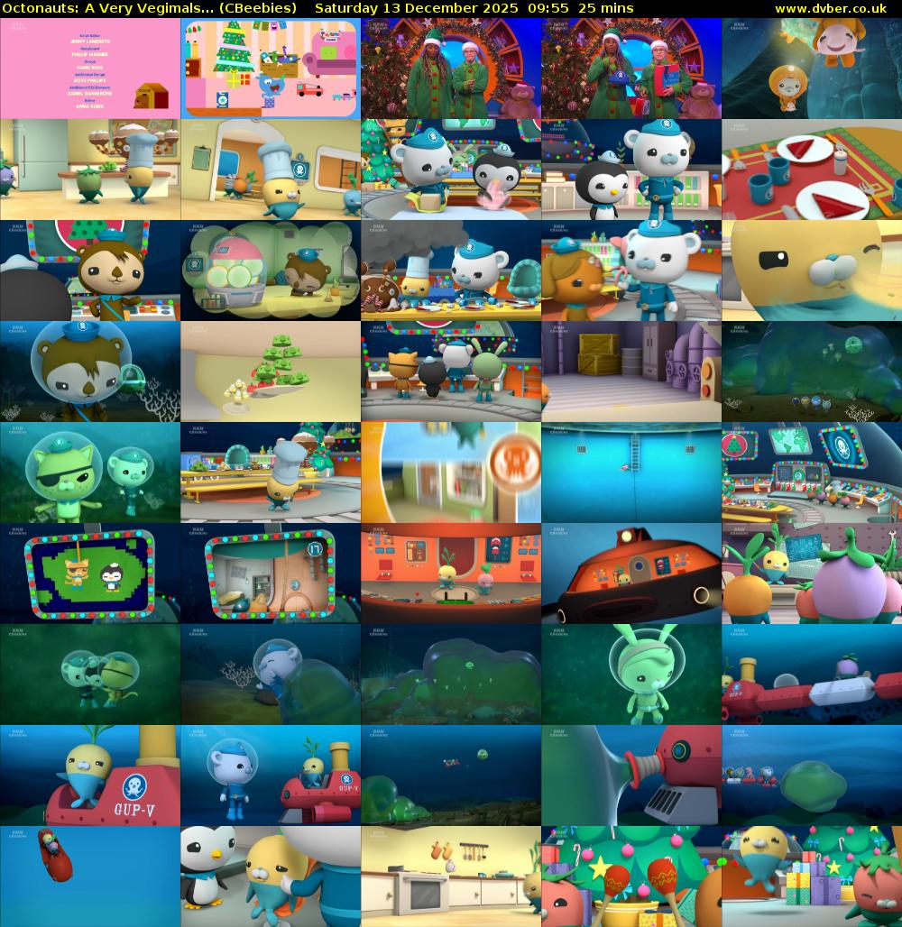 Octonauts: A Very Vegimals... (CBeebies) Saturday 13 December 2025 09:55 - 10:20