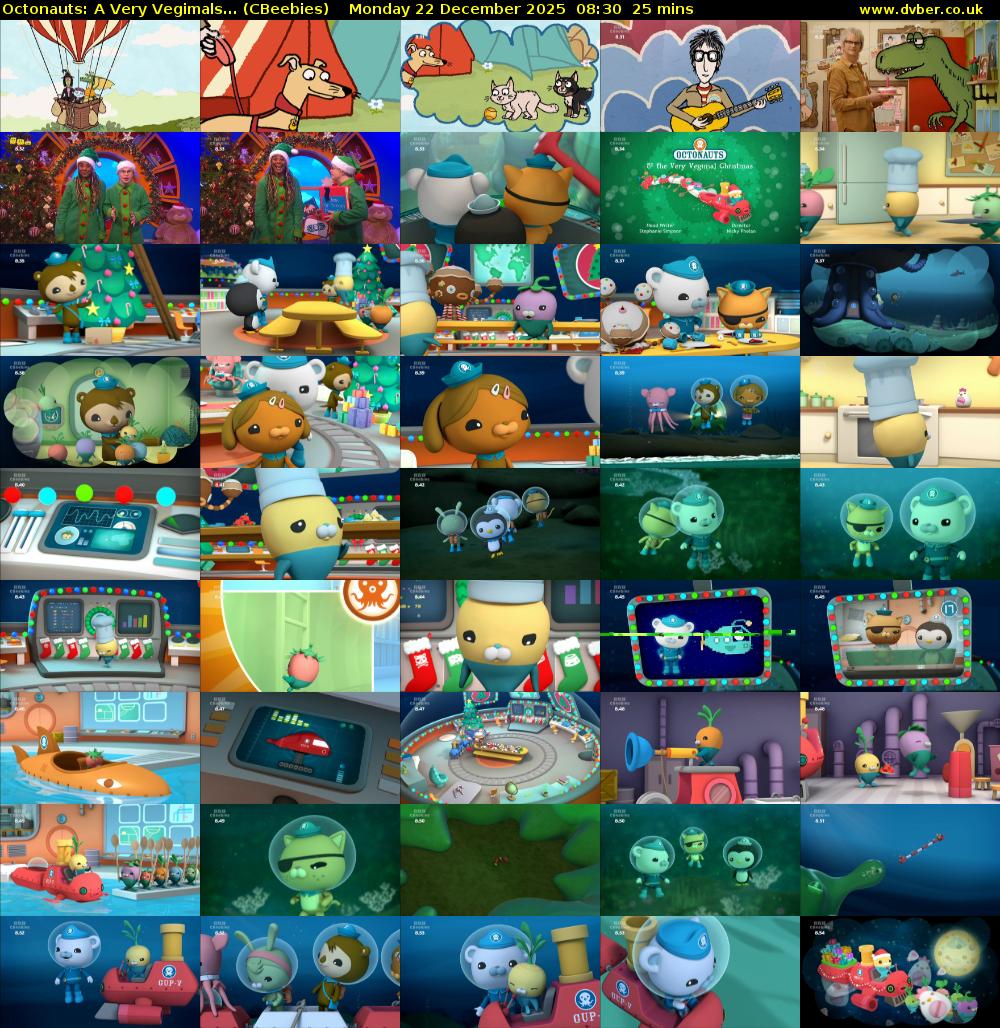 Octonauts: A Very Vegimals... (CBeebies) Monday 22 December 2025 08:30 - 08:55