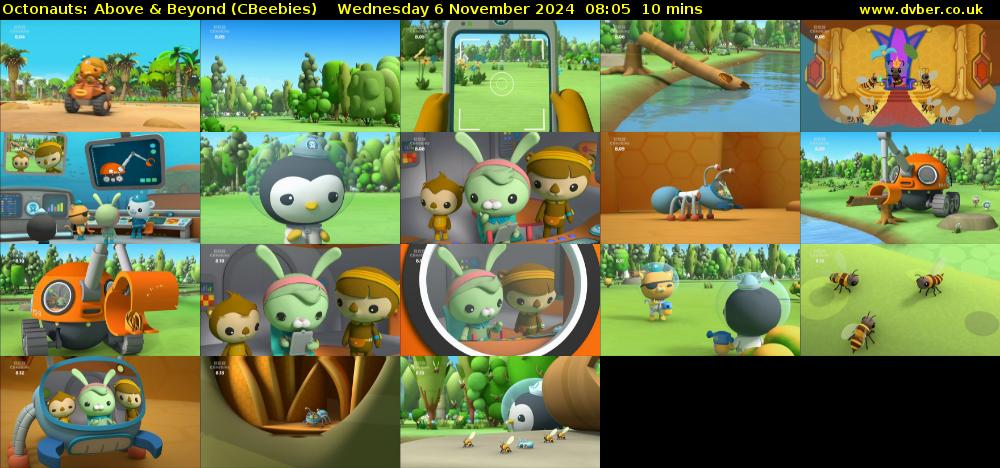 Octonauts: Above & Beyond (CBeebies) Wednesday 6 November 2024 08:05 - 08:15