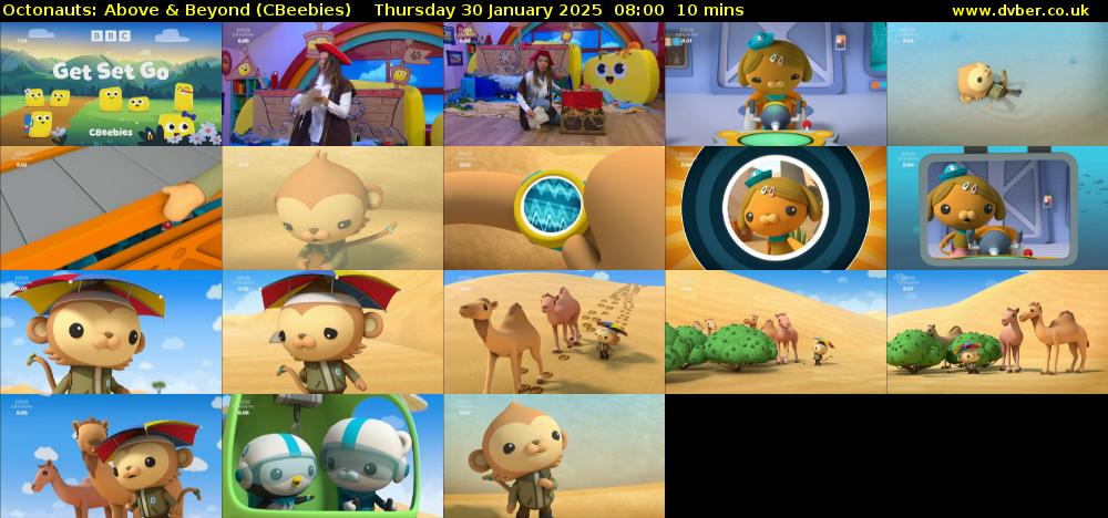 Octonauts: Above & Beyond (CBeebies) Thursday 30 January 2025 08:00 - 08:10