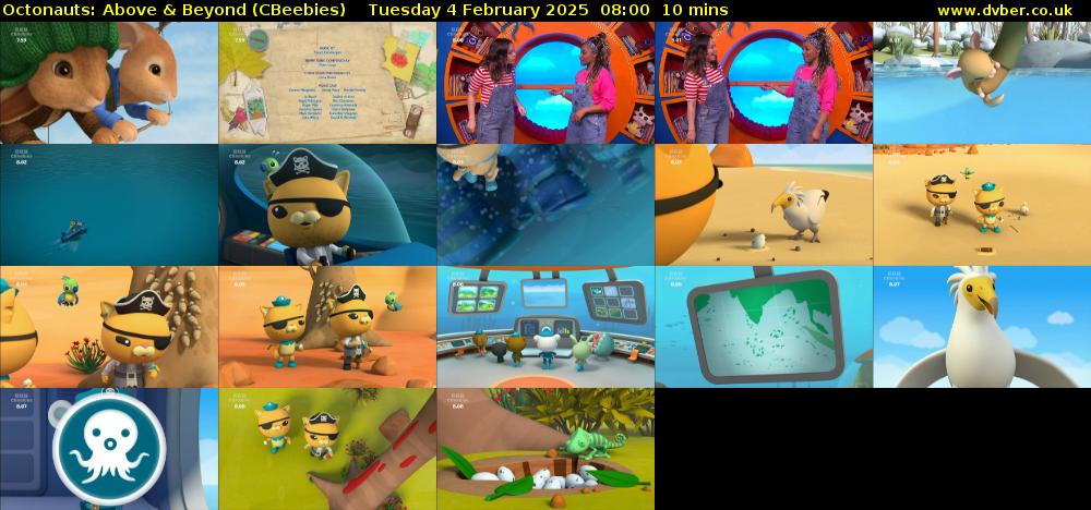 Octonauts: Above & Beyond (CBeebies) Tuesday 4 February 2025 08:00 - 08:10