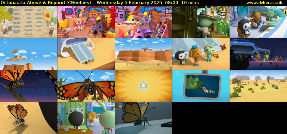 Octonauts: Above & Beyond (CBeebies) Wednesday 5 February 2025 08:00 - 08:10
