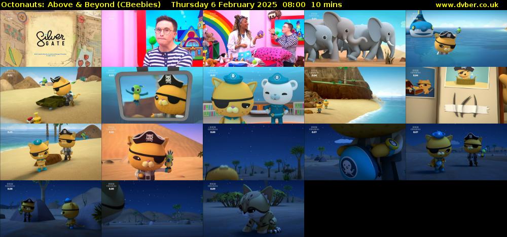 Octonauts: Above & Beyond (CBeebies) Thursday 6 February 2025 08:00 - 08:10