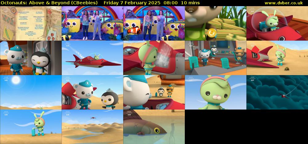 Octonauts: Above & Beyond (CBeebies) Friday 7 February 2025 08:00 - 08:10