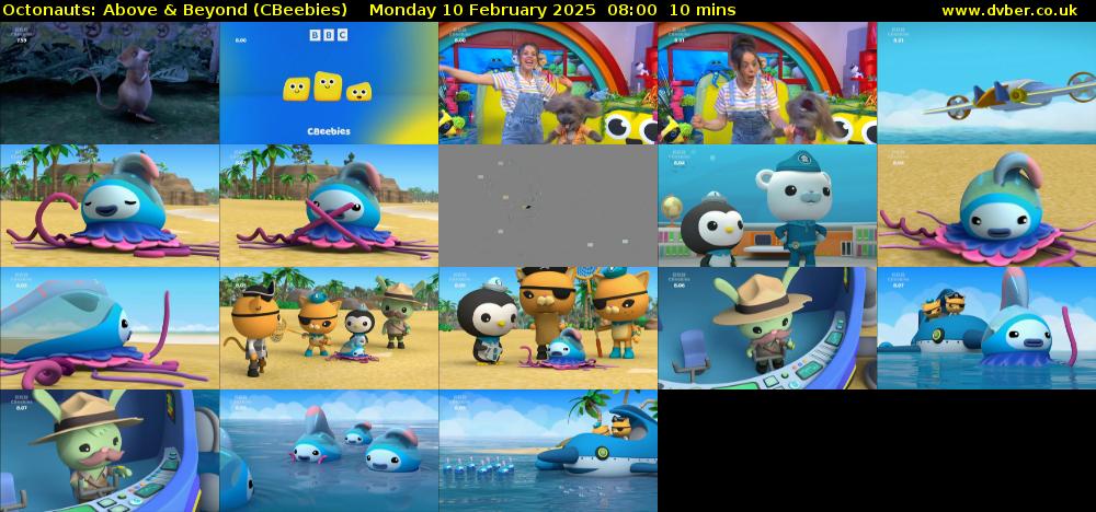 Octonauts: Above & Beyond (CBeebies) Monday 10 February 2025 08:00 - 08:10