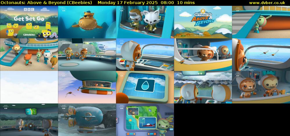 Octonauts: Above & Beyond (CBeebies) Monday 17 February 2025 08:00 - 08:10