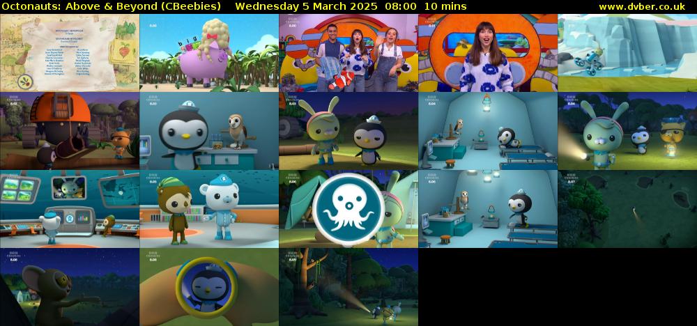 Octonauts: Above & Beyond (CBeebies) Wednesday 5 March 2025 08:00 - 08:10