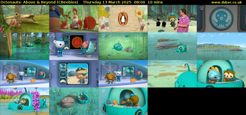 Octonauts: Above & Beyond (CBeebies) Thursday 13 March 2025 08:00 - 08:10