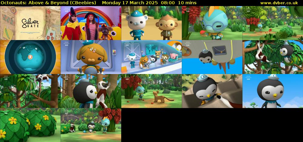 Octonauts: Above & Beyond (CBeebies) Monday 17 March 2025 08:00 - 08:10