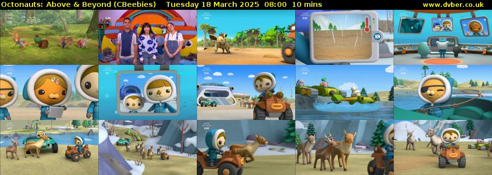 Octonauts: Above & Beyond (CBeebies) Tuesday 18 March 2025 08:00 - 08:10