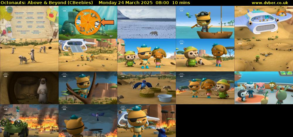 Octonauts: Above & Beyond (CBeebies) Monday 24 March 2025 08:00 - 08:10