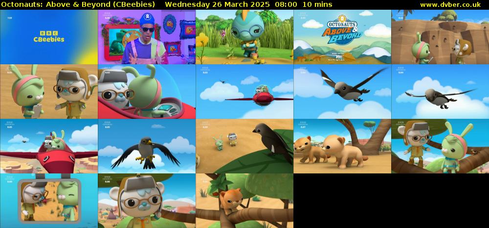 Octonauts: Above & Beyond (CBeebies) Wednesday 26 March 2025 08:00 - 08:10