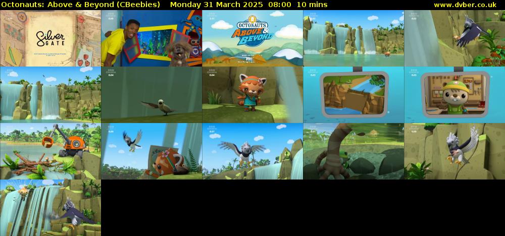 Octonauts: Above & Beyond (CBeebies) Monday 31 March 2025 08:00 - 08:10