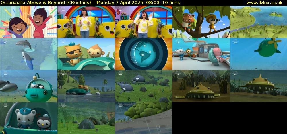 Octonauts: Above & Beyond (CBeebies) Monday 7 April 2025 08:00 - 08:10