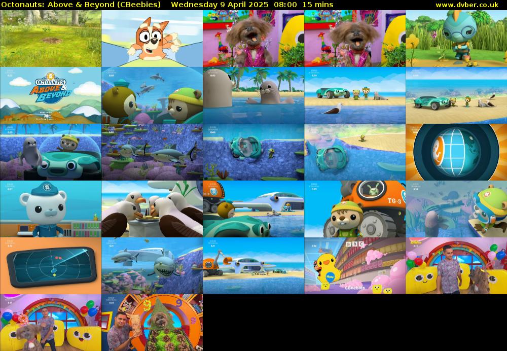 Octonauts: Above & Beyond (CBeebies) Wednesday 9 April 2025 08:00 - 08:15