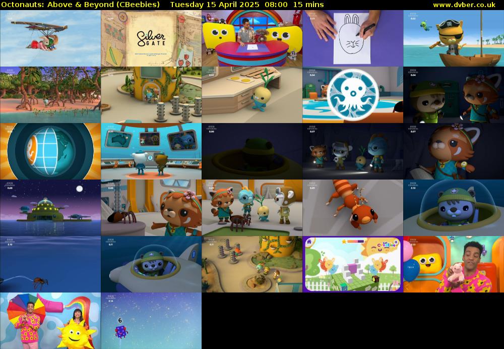 Octonauts: Above & Beyond (CBeebies) Tuesday 15 April 2025 08:00 - 08:15