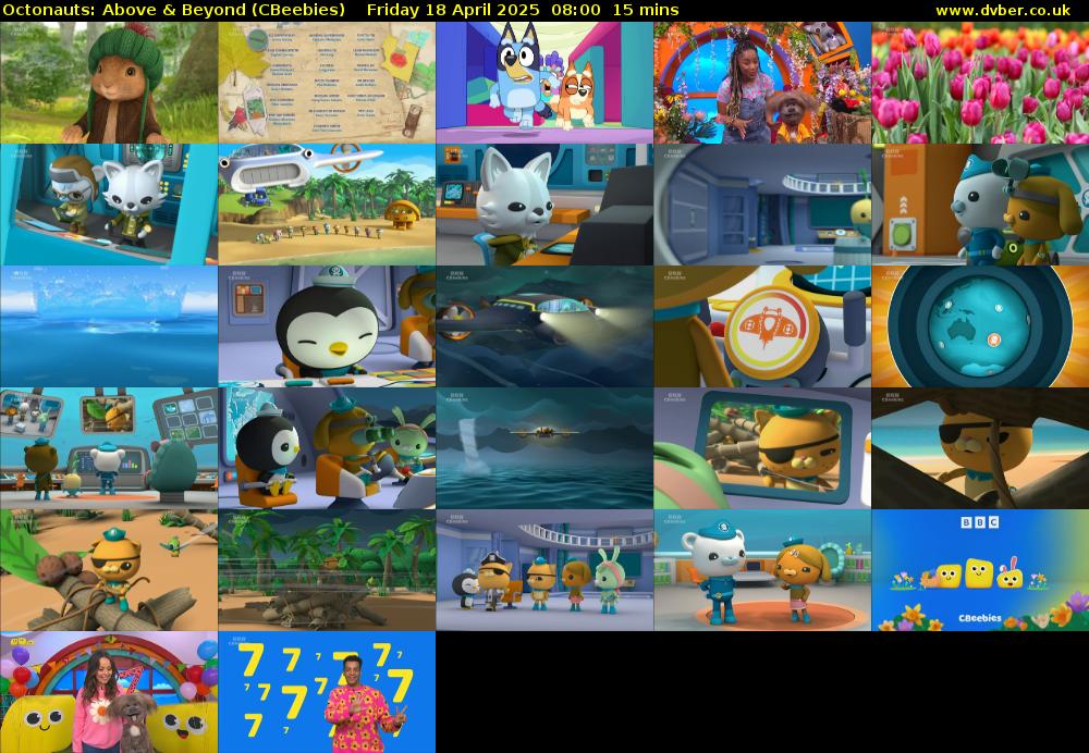 Octonauts: Above & Beyond (CBeebies) Friday 18 April 2025 08:00 - 08:15