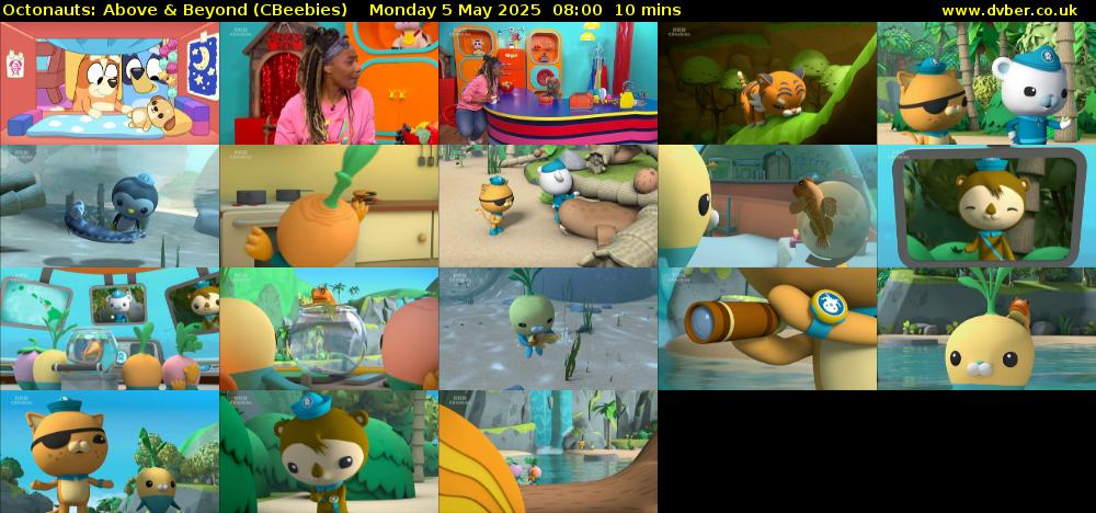 Octonauts: Above & Beyond (CBeebies) Monday 5 May 2025 08:00 - 08:10