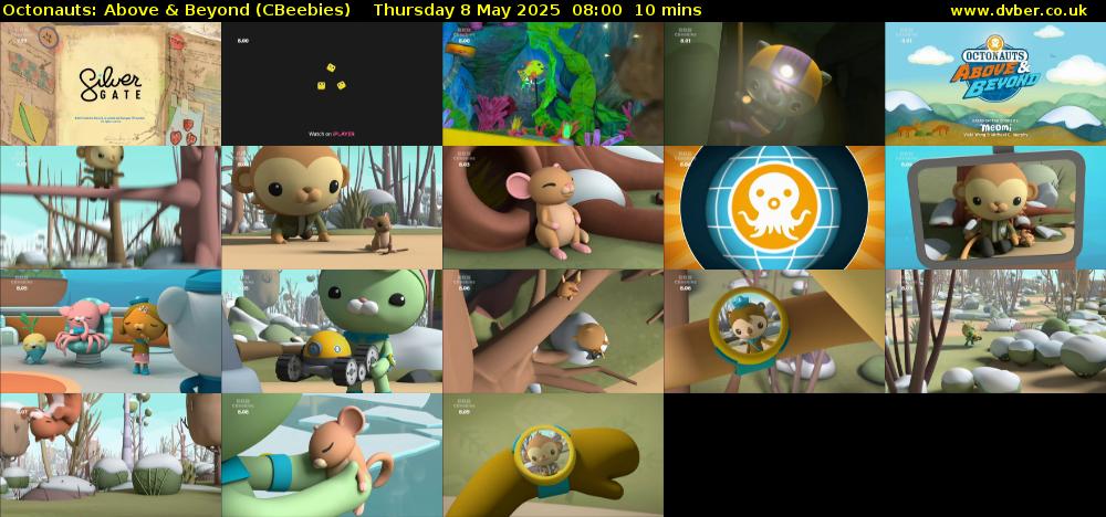 Octonauts: Above & Beyond (CBeebies) Thursday 8 May 2025 08:00 - 08:10