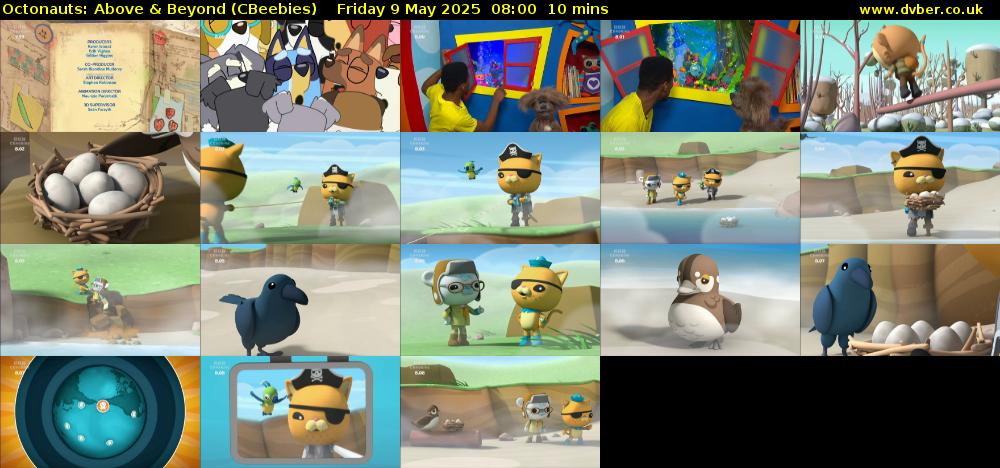 Octonauts: Above & Beyond (CBeebies) Friday 9 May 2025 08:00 - 08:10