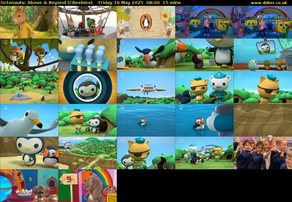 Octonauts: Above & Beyond (CBeebies) Friday 16 May 2025 08:00 - 08:15