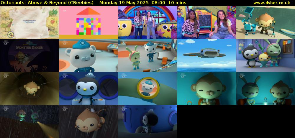 Octonauts: Above & Beyond (CBeebies) Monday 19 May 2025 08:00 - 08:10