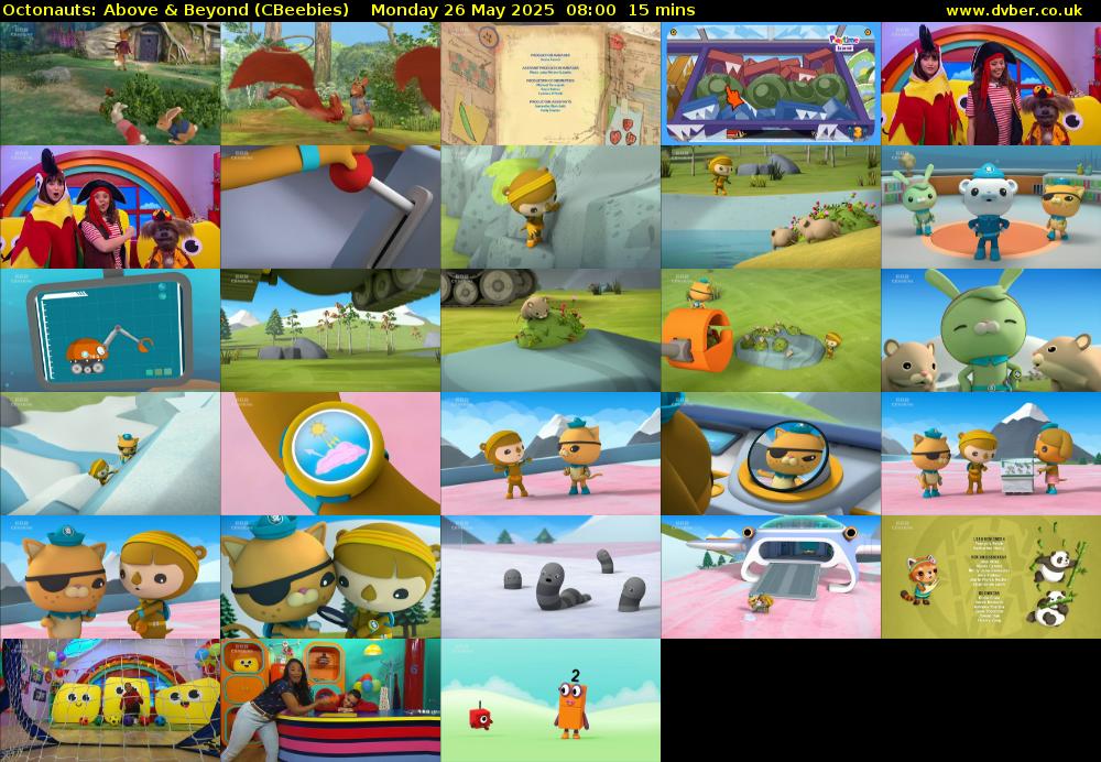 Octonauts: Above & Beyond (CBeebies) Monday 26 May 2025 08:00 - 08:15