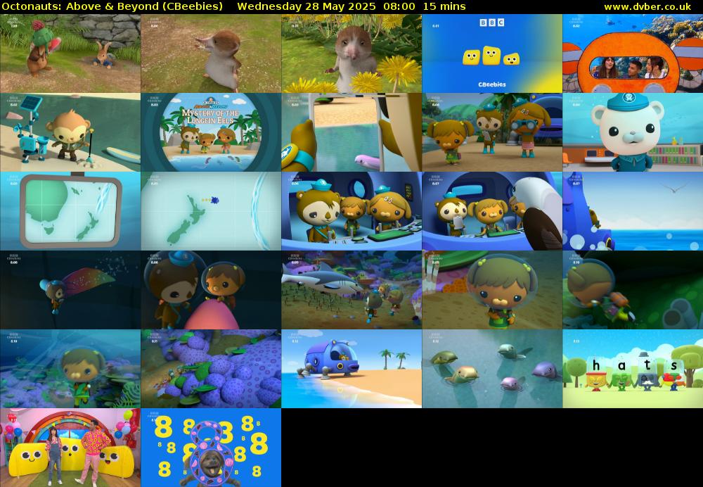 Octonauts: Above & Beyond (CBeebies) Wednesday 28 May 2025 08:00 - 08:15