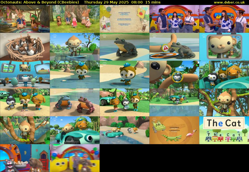 Octonauts: Above & Beyond (CBeebies) Thursday 29 May 2025 08:00 - 08:15