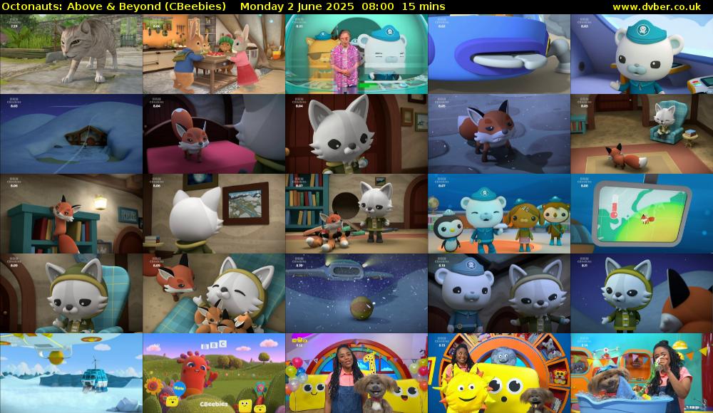 Octonauts: Above & Beyond (CBeebies) Monday 2 June 2025 08:00 - 08:15