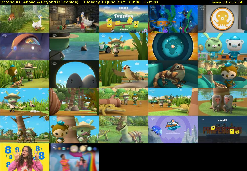 Octonauts: Above & Beyond (CBeebies) Tuesday 10 June 2025 08:00 - 08:15
