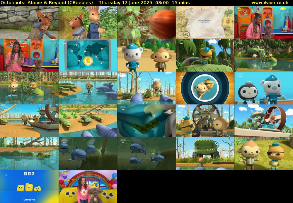 Octonauts: Above & Beyond (CBeebies) Thursday 12 June 2025 08:00 - 08:15