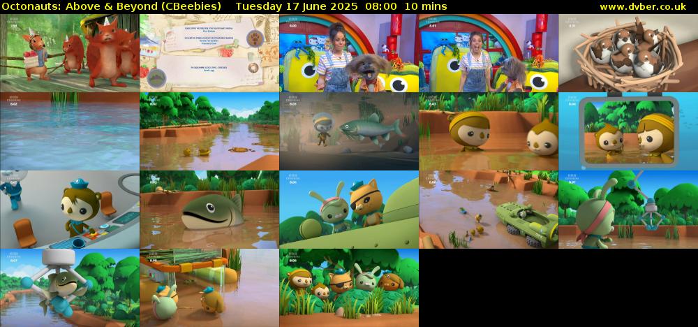 Octonauts: Above & Beyond (CBeebies) Tuesday 17 June 2025 08:00 - 08:10