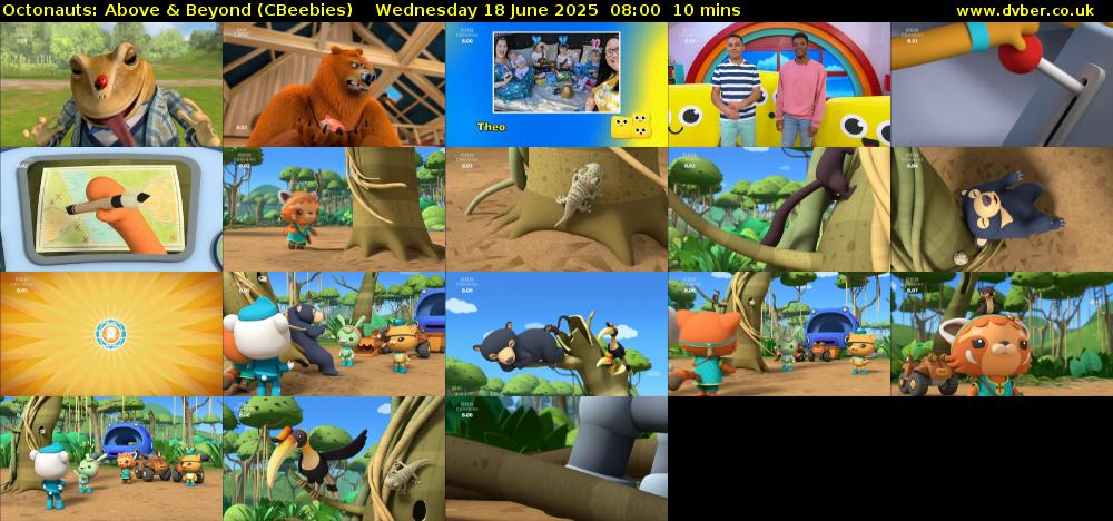 Octonauts: Above & Beyond (CBeebies) Wednesday 18 June 2025 08:00 - 08:10
