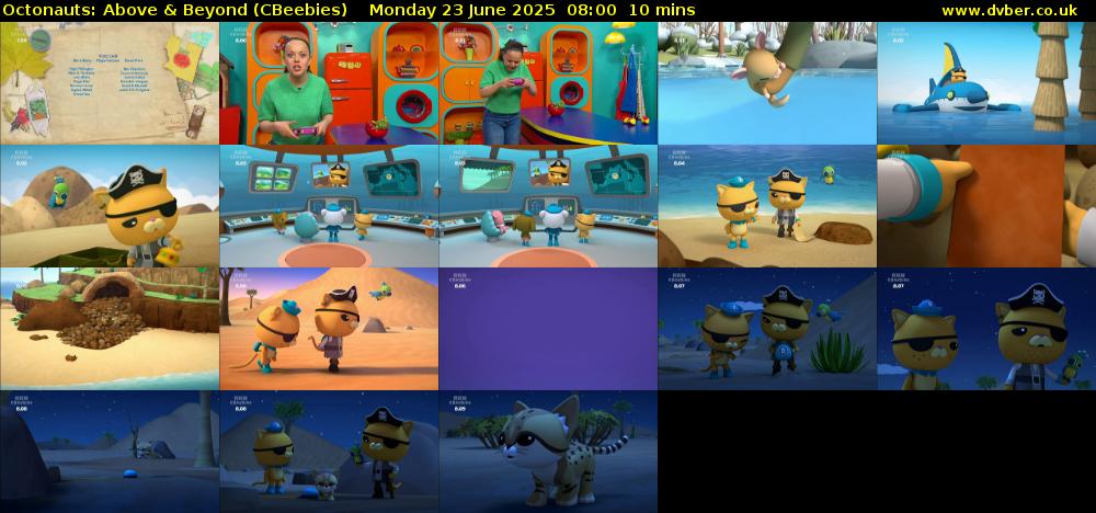 Octonauts: Above & Beyond (CBeebies) Monday 23 June 2025 08:00 - 08:10