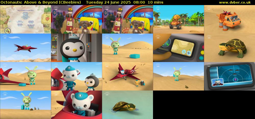 Octonauts: Above & Beyond (CBeebies) Tuesday 24 June 2025 08:00 - 08:10