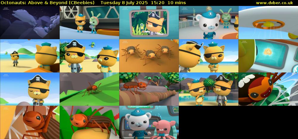 Octonauts: Above & Beyond (CBeebies) Tuesday 8 July 2025 15:20 - 15:30