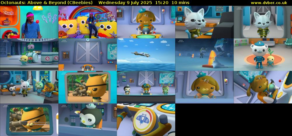 Octonauts: Above & Beyond (CBeebies) Wednesday 9 July 2025 15:20 - 15:30