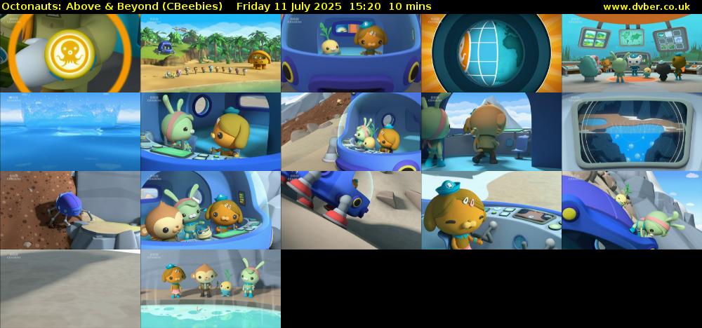 Octonauts: Above & Beyond (CBeebies) Friday 11 July 2025 15:20 - 15:30