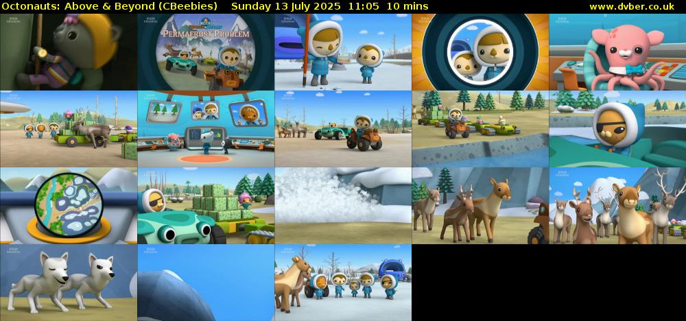 Octonauts: Above & Beyond (CBeebies) Sunday 13 July 2025 11:05 - 11:15