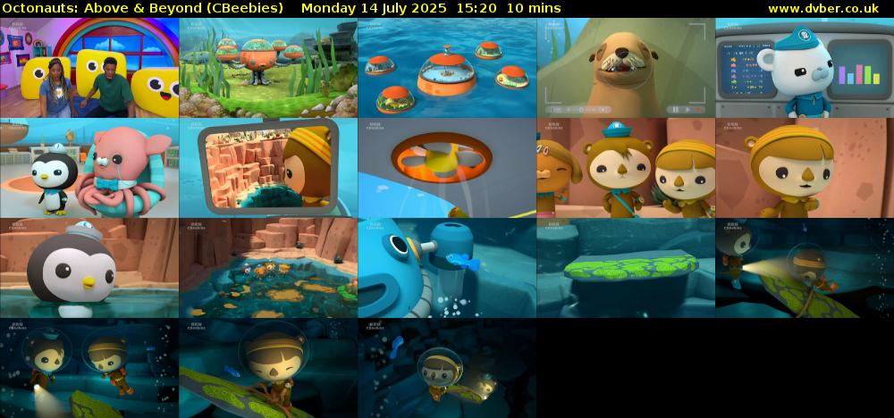 Octonauts: Above & Beyond (CBeebies) Monday 14 July 2025 15:20 - 15:30