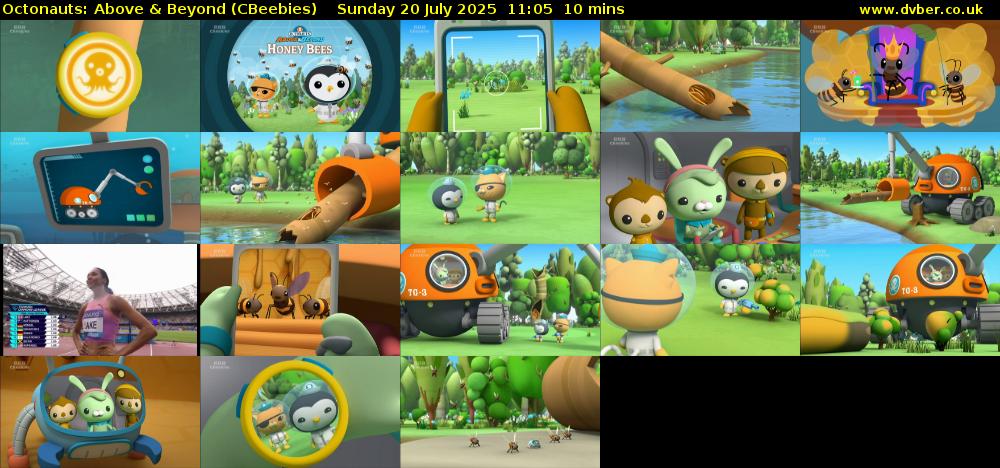 Octonauts: Above & Beyond (CBeebies) Sunday 20 July 2025 11:05 - 11:15