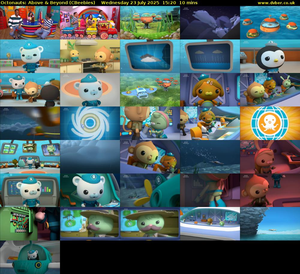 Octonauts: Above & Beyond (CBeebies) Wednesday 23 July 2025 15:20 - 15:30