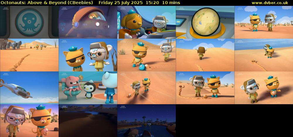 Octonauts: Above & Beyond (CBeebies) Friday 25 July 2025 15:20 - 15:30