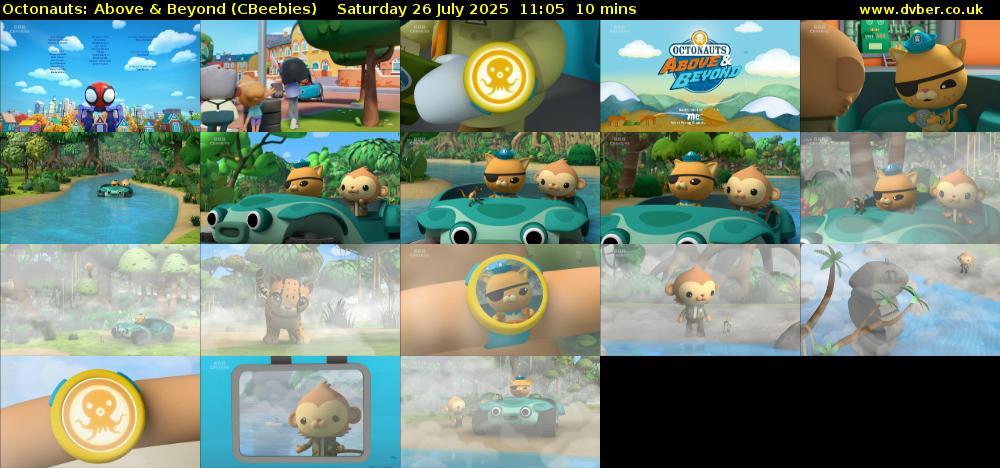Octonauts: Above & Beyond (CBeebies) Saturday 26 July 2025 11:05 - 11:15