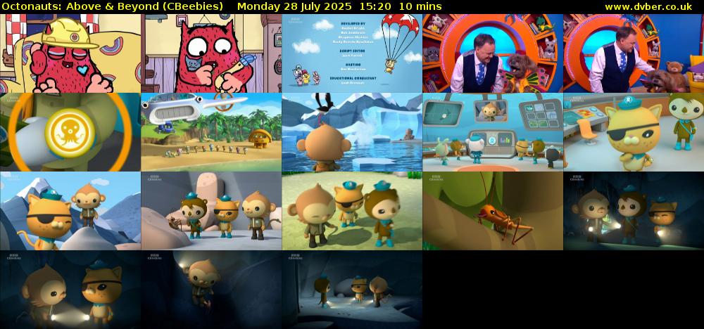 Octonauts: Above & Beyond (CBeebies) Monday 28 July 2025 15:20 - 15:30