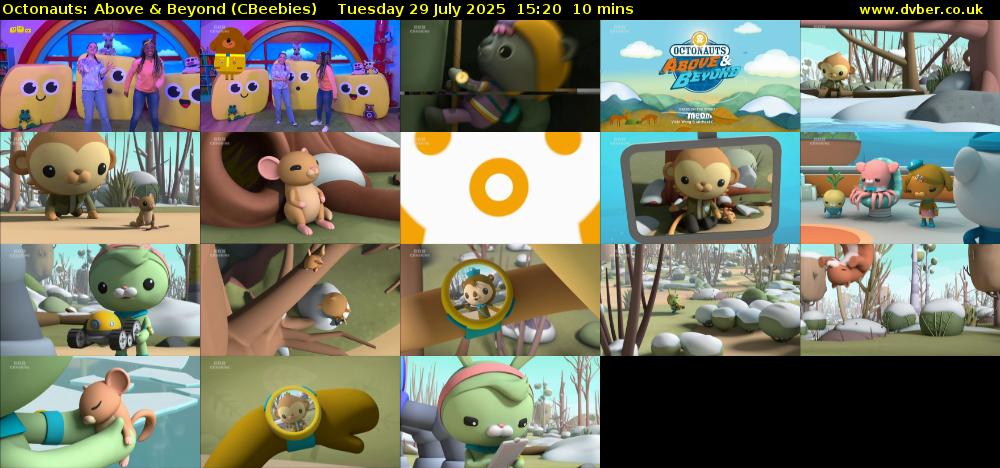 Octonauts: Above & Beyond (CBeebies) Tuesday 29 July 2025 15:20 - 15:30