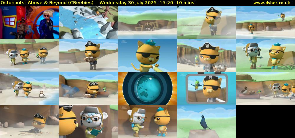 Octonauts: Above & Beyond (CBeebies) Wednesday 30 July 2025 15:20 - 15:30