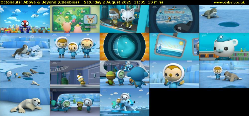 Octonauts: Above & Beyond (CBeebies) Saturday 2 August 2025 11:05 - 11:15